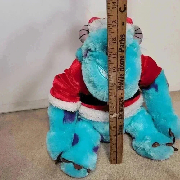 Disney Monsters Inc. SULLY James P Sullivan Christmas Santa plush stuffed animal - Picture 4 of 5